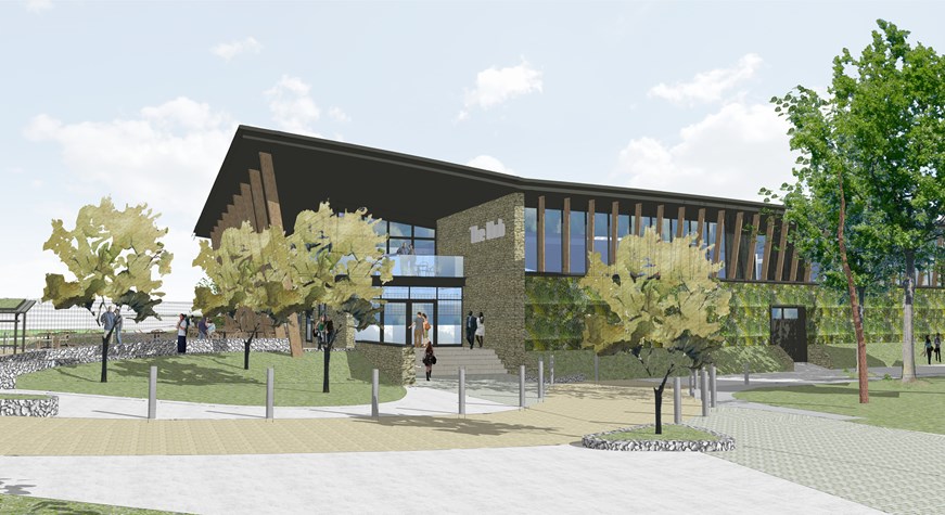 CGI of the New Hub at the Outdoor Sports Centre