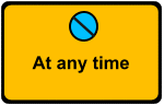 Sign indicating no parking at any time