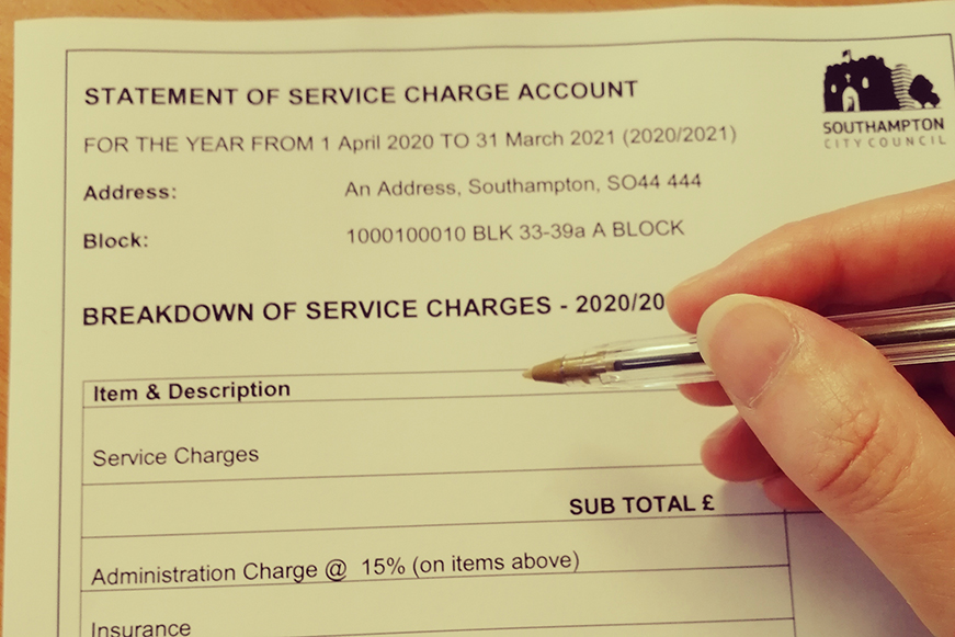 Breakdown Of Service Charges Statement