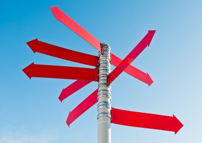 Signs pointing in all directions
