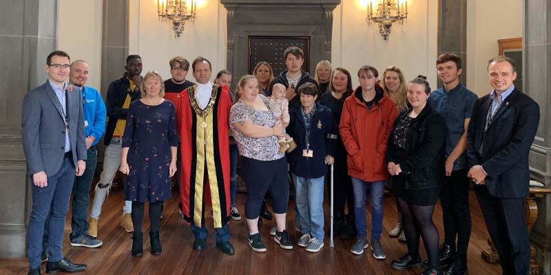 Care leavers meeting the Mayor of Southampton and senior children's services managers