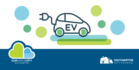 Cartoon EV car - Our Green City