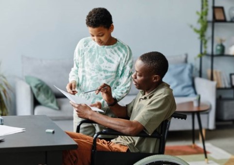 Disabled Foster Dad And Boy