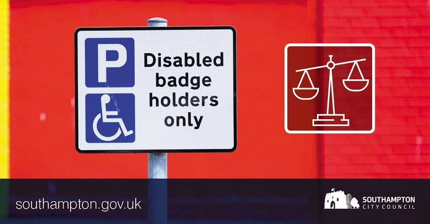 A disabled badge holders only sign